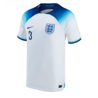 Camisa de Futebol Inglaterra Luke Shaw #3 Equipamento Principal Mundo 2022 Manga Curta